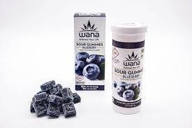 REC EDIBLE - Wana Blueberry Indica Sour Gummies 100mg