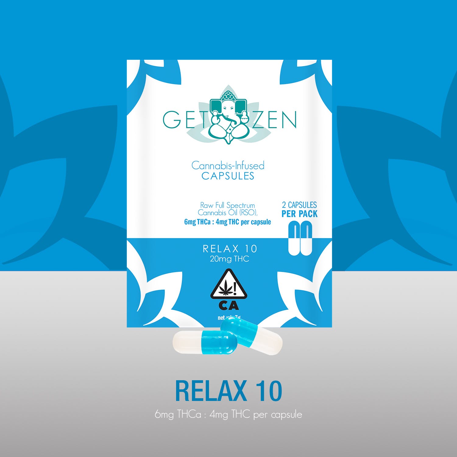 Relax 10 THCA Capsules - 2 pack