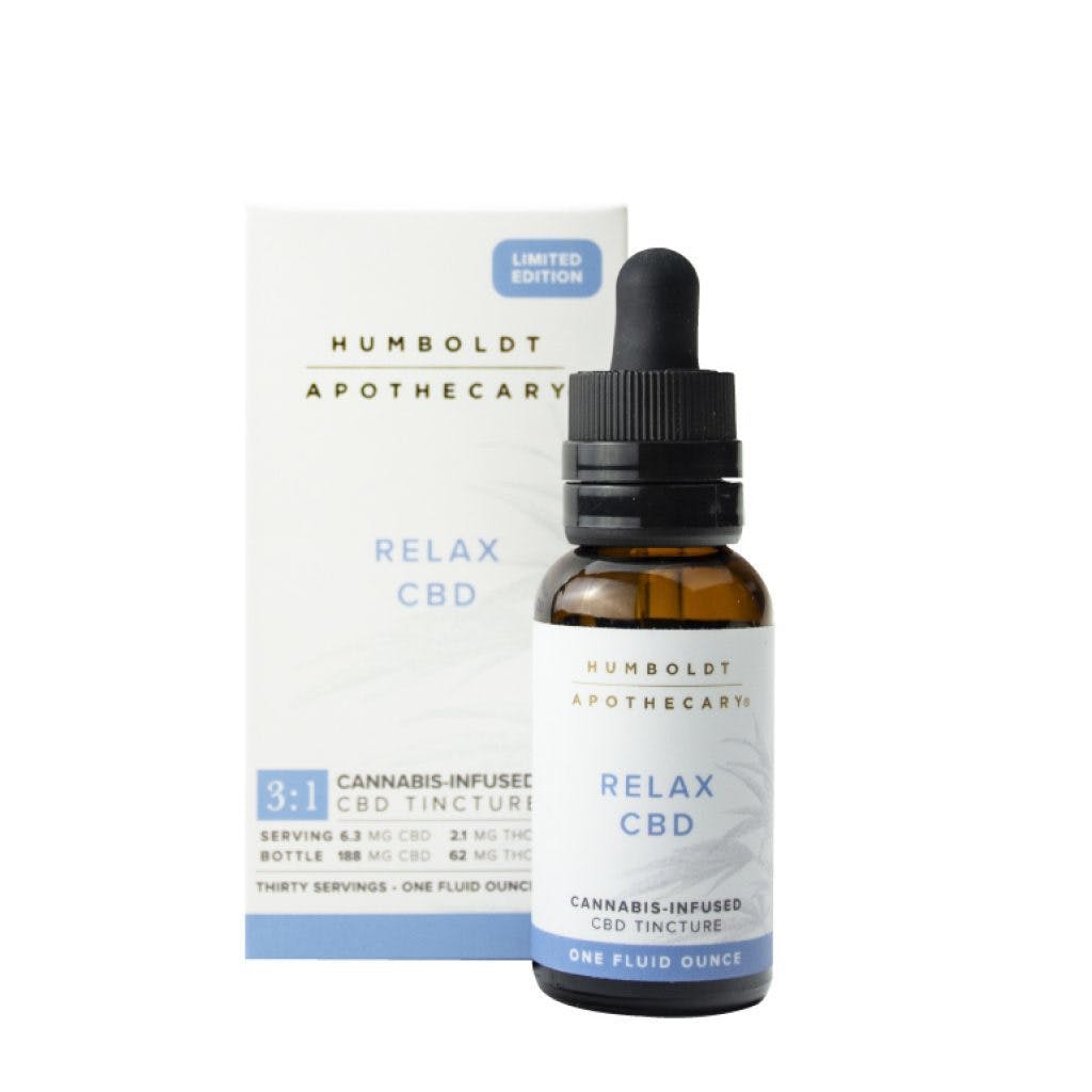 Relax CBD Tincture Limited Edition Humboldt Apothecary