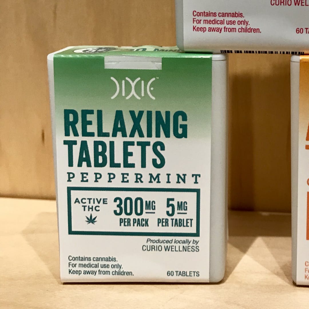 Relaxing Tablets Peppermint 300mg - from Dixie Elixirs