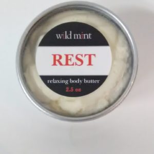 Rest body butter 2.5 oz by Wild Mint