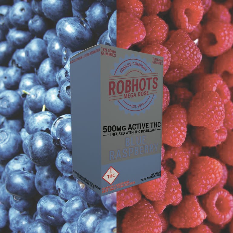 Robhots Blue Raspberry 500mg Gummies