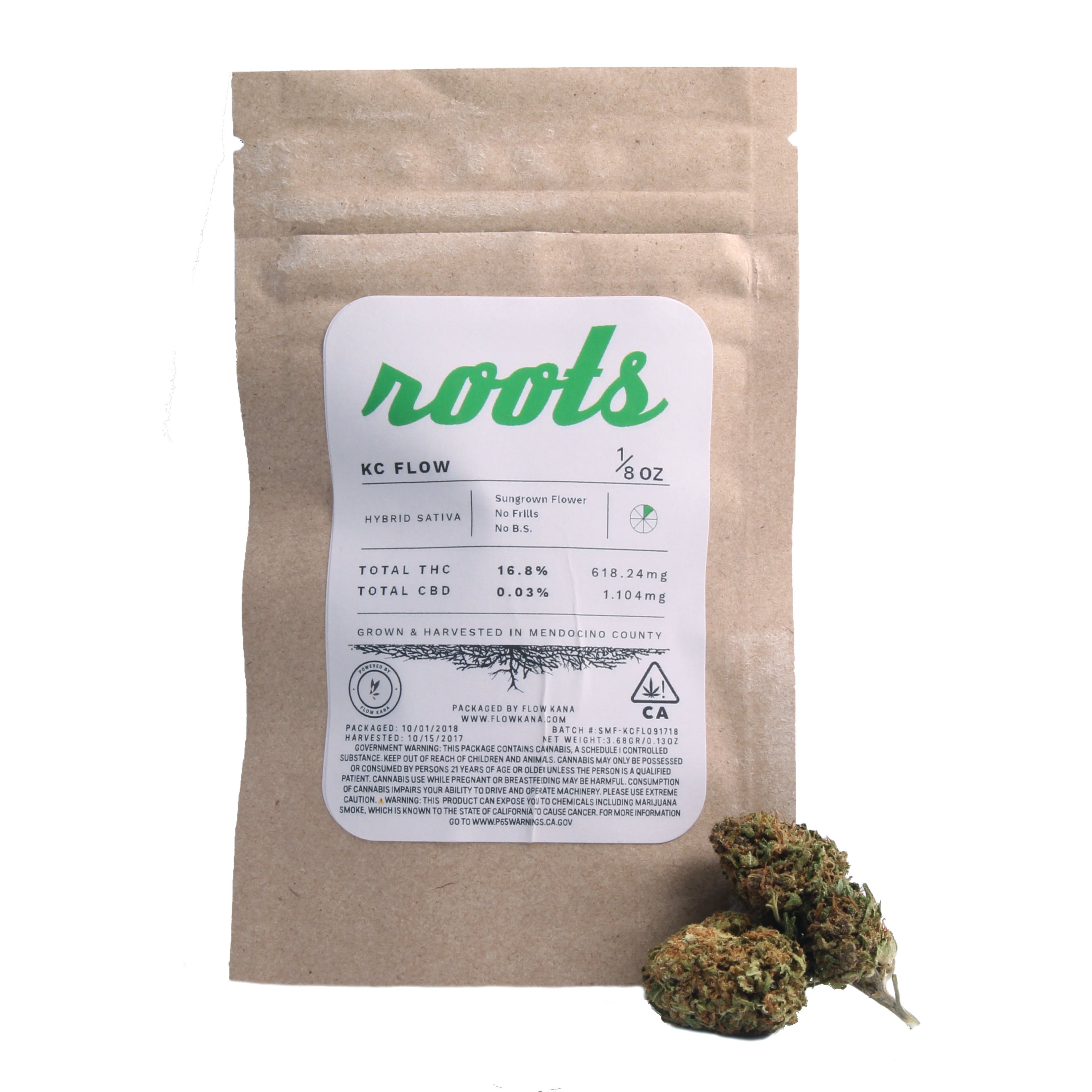 Roots: KC Flow - 5.78%THC / 10.23%CBD