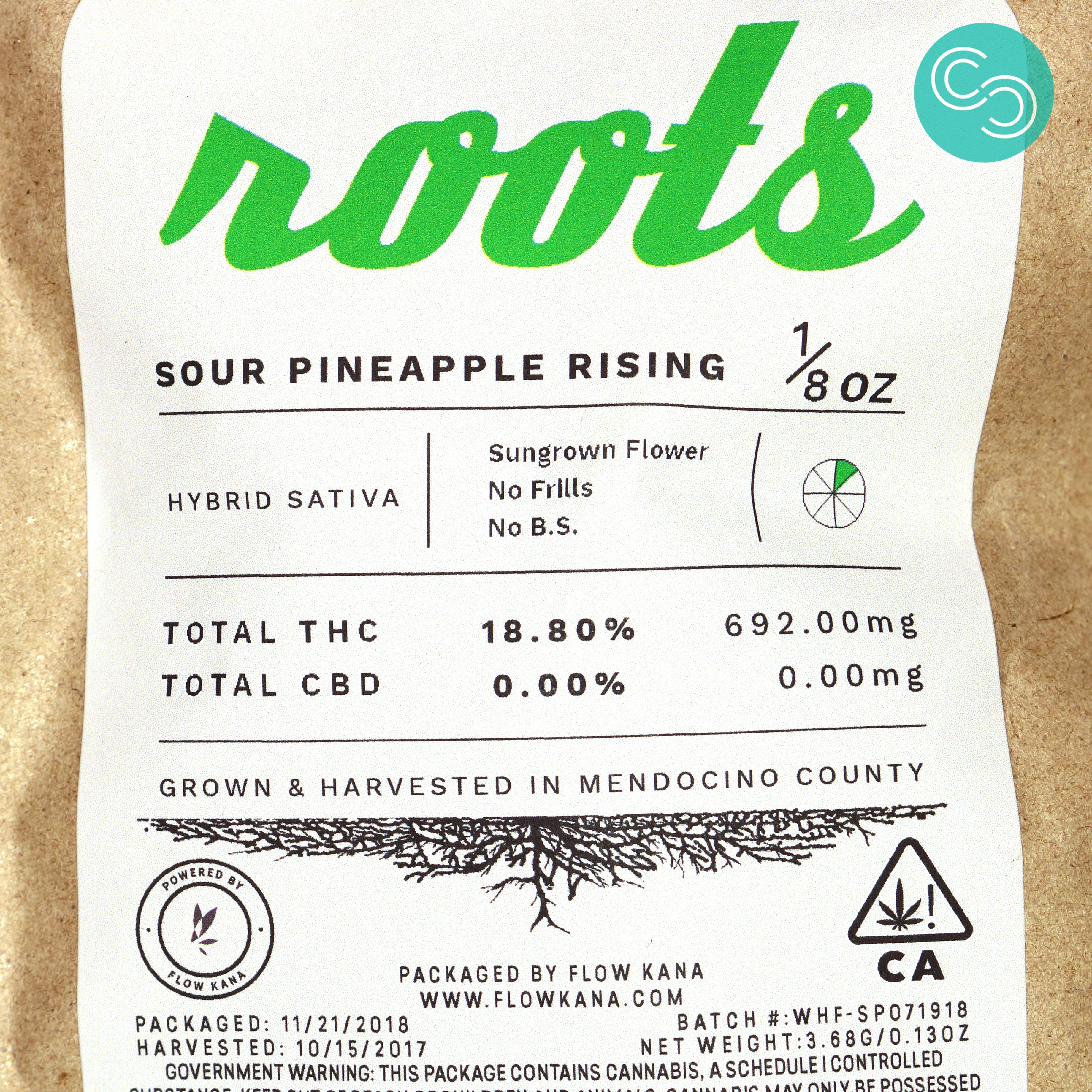Roots - Sour Pineapple Rising - 18.8% THC
