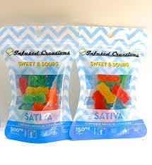 SATIVA ASSORTED GUMMIES 150MG BY INFUSED CREATIONS
