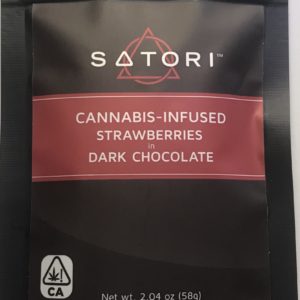 Satori Cannabis Infused STRAWBERRIES in Dark Chocolate