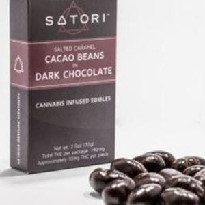 Satori Choc Carmel Cacao Beans 100MG
