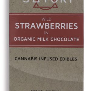 Satori Chocolates Wild Strawberries in Organic Dark Chocolate, 100mg