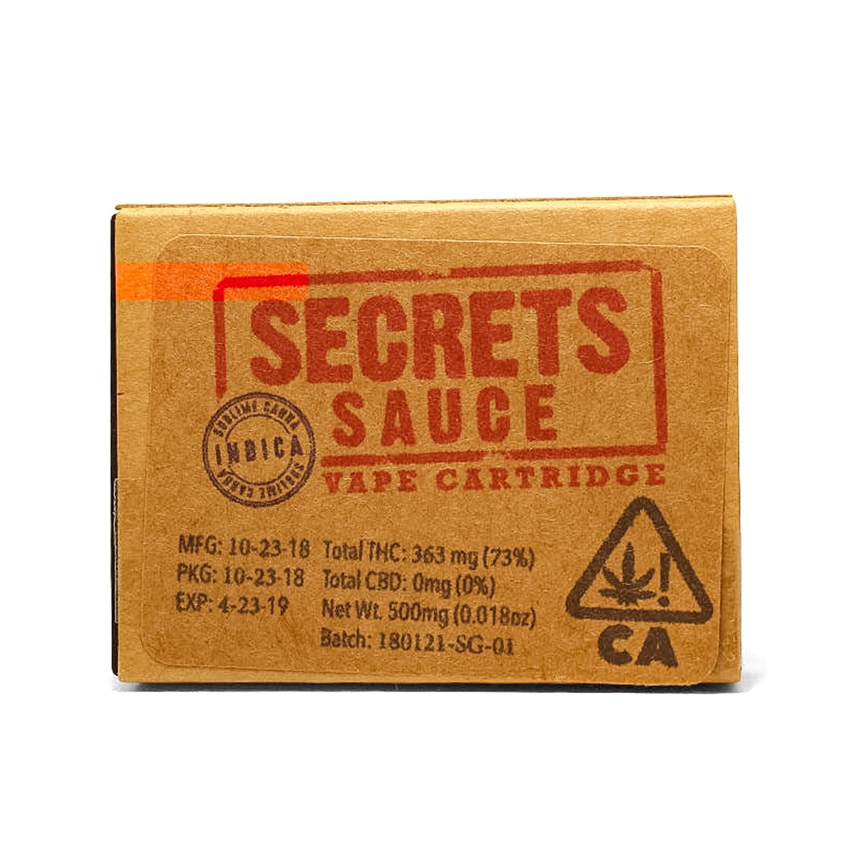 Secrets Sauce Cartridges - Indica