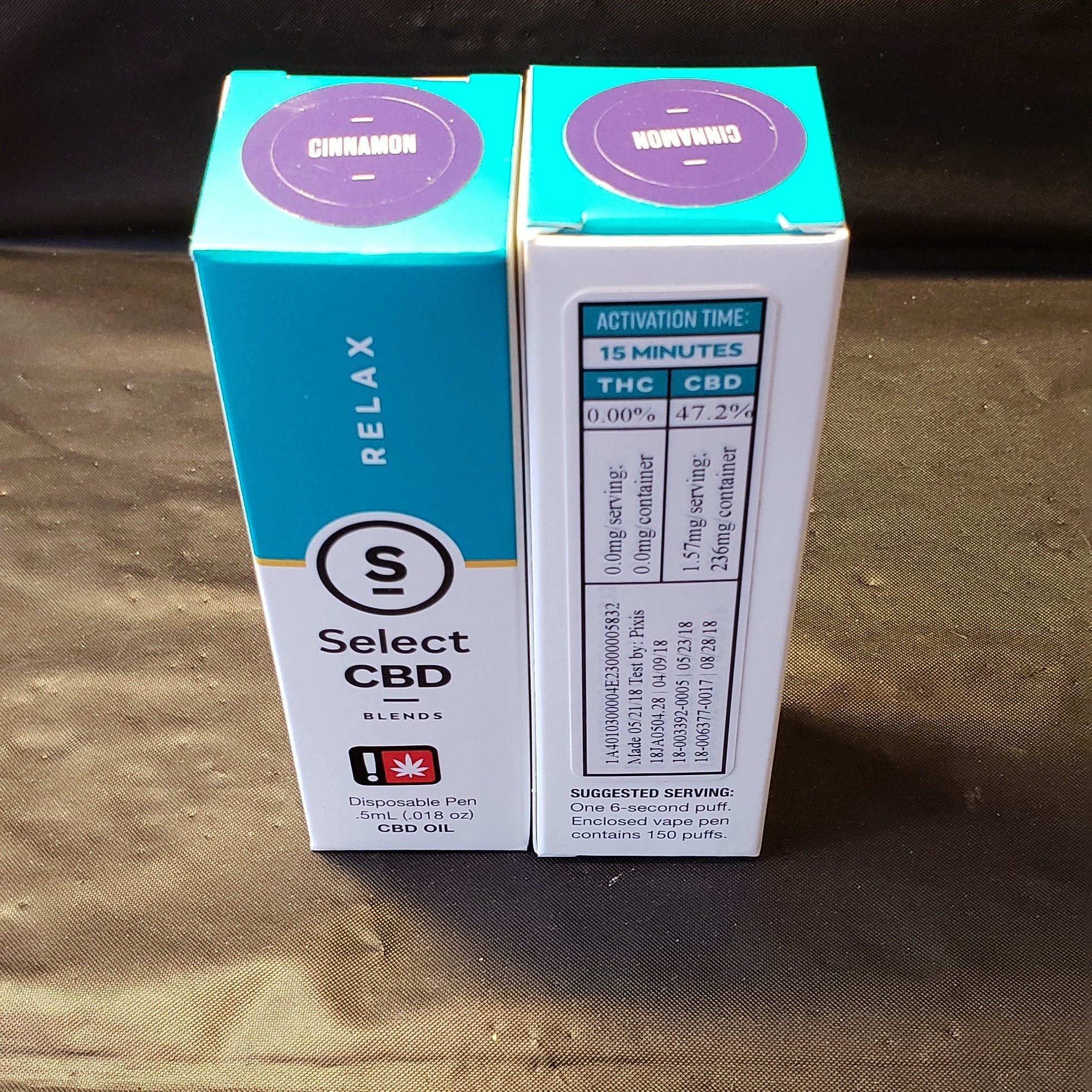 Select CBD .5g Disposable Cartridge - Cinnamon #2731