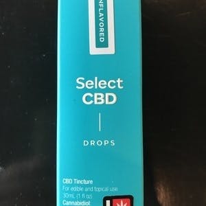 Select - Unflavored Drops - 30mL (1000mg CBD) #134202