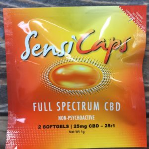 SENSI CAPS 2PK SOFTGELS | 25MG CBD 25:1