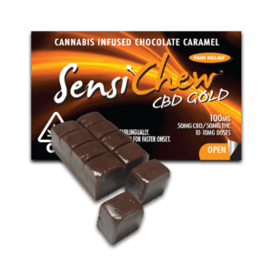 Sensi Chew - CBD Gold 1:1 Chocolate (50mg CBD/50mg THC)