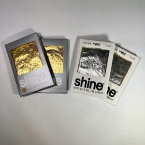 Shine White Gold Rolling Papers - 2 sheets - 1 1/4"