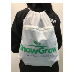 ShowGrow - White Drawstring Bag