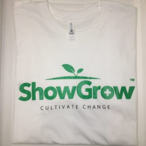 ShowGrow - White T-Shirt Logo S