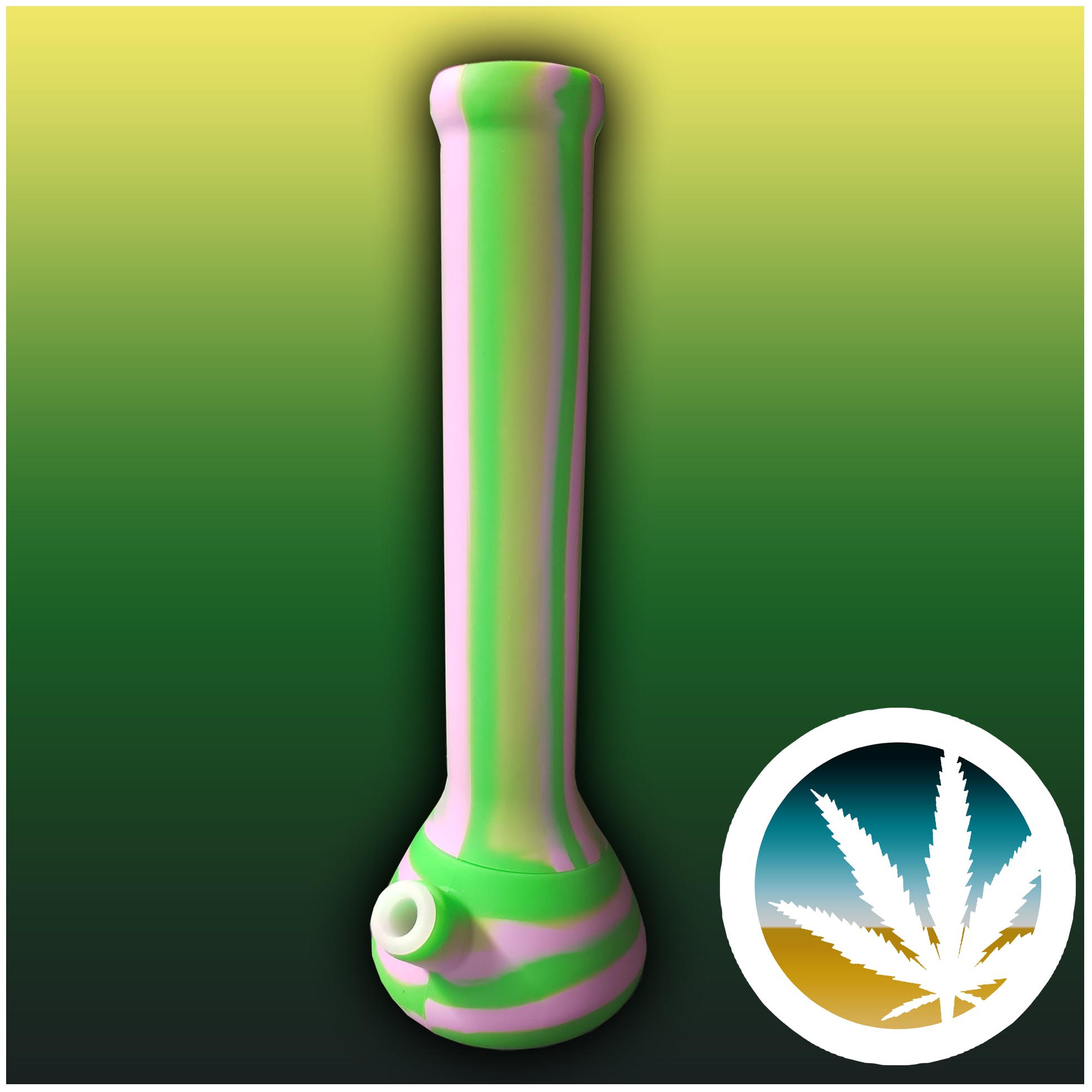 gear-silicone-bubbler-neon-green-and-pink