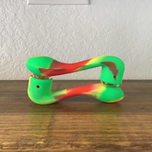 Silicone Pipe With Glass Bowl/rasta