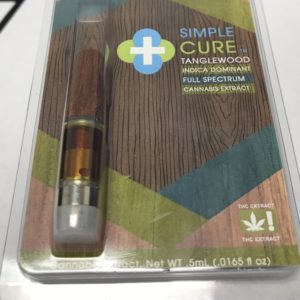 Simple Cure Indica 500mg THC Vape Cartridge