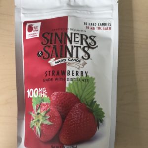 Sinners & Saints Strawberry Hard Candies by Evergreen Herbal