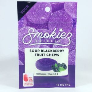 Smokiez-100mg Sour Blackberry Gummies