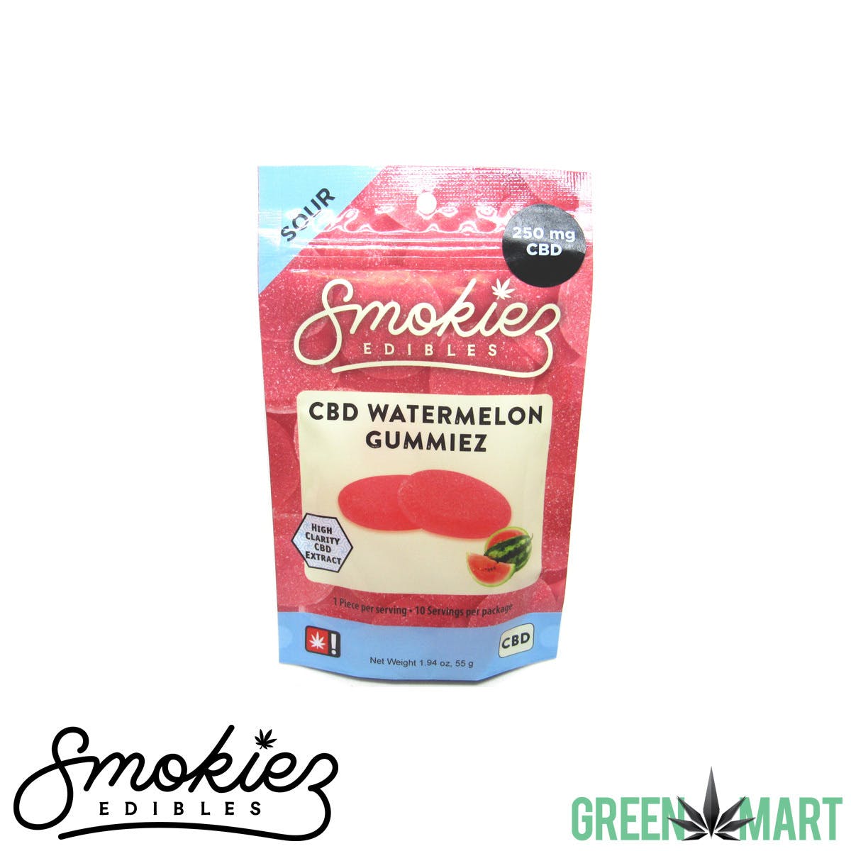 Smokiez CBD Gummies - Sour Watermelon