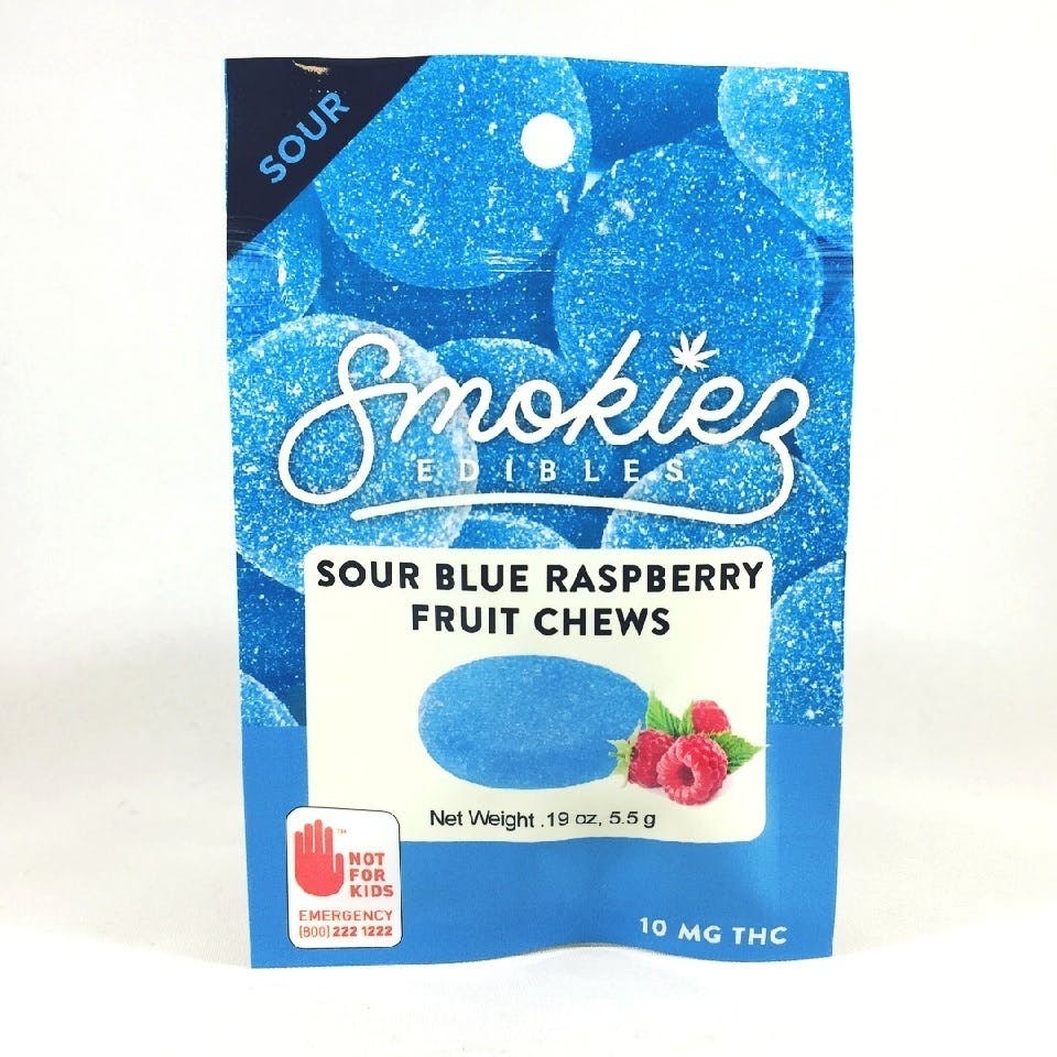 Smokiez Fruit Chews - Sour Blue Raspberry