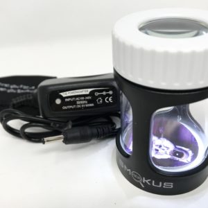 Smokus Focus - Magnify/LED Light Black Stash Jar