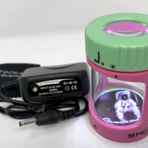 Smokus Focus - Magnify/LED Light Pink Stash Jar