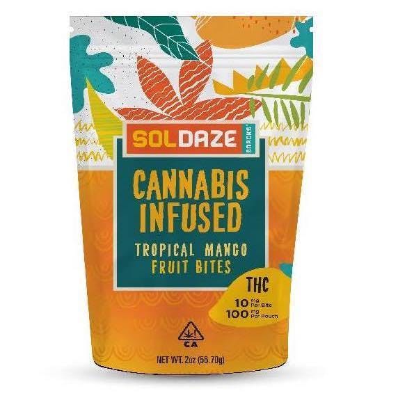 SolDaze - 100mg THC - Mango Fruit Bites