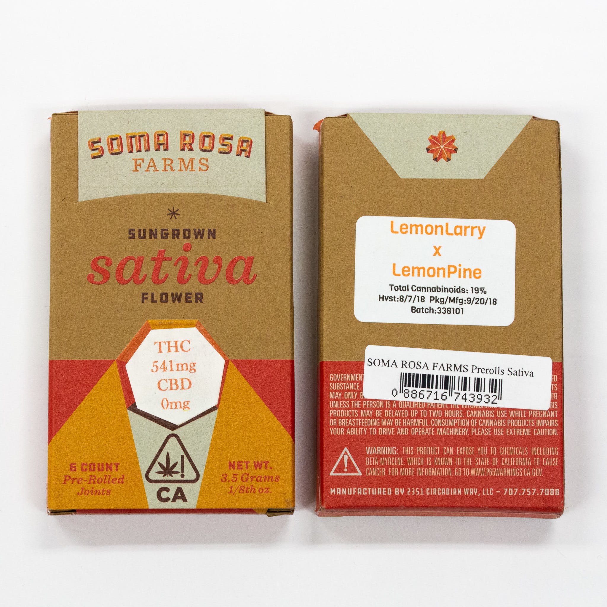 SOMA ROSA FARMS LemonLarry X LemonPine 6 Count