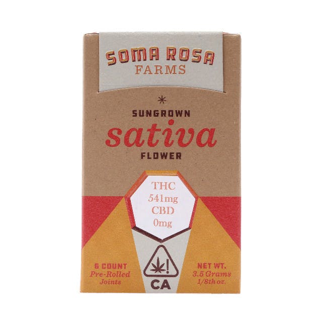 Soma Rosa Lemon Larry x Lemon Pine Pre-rolls (6-pack-1/8th)