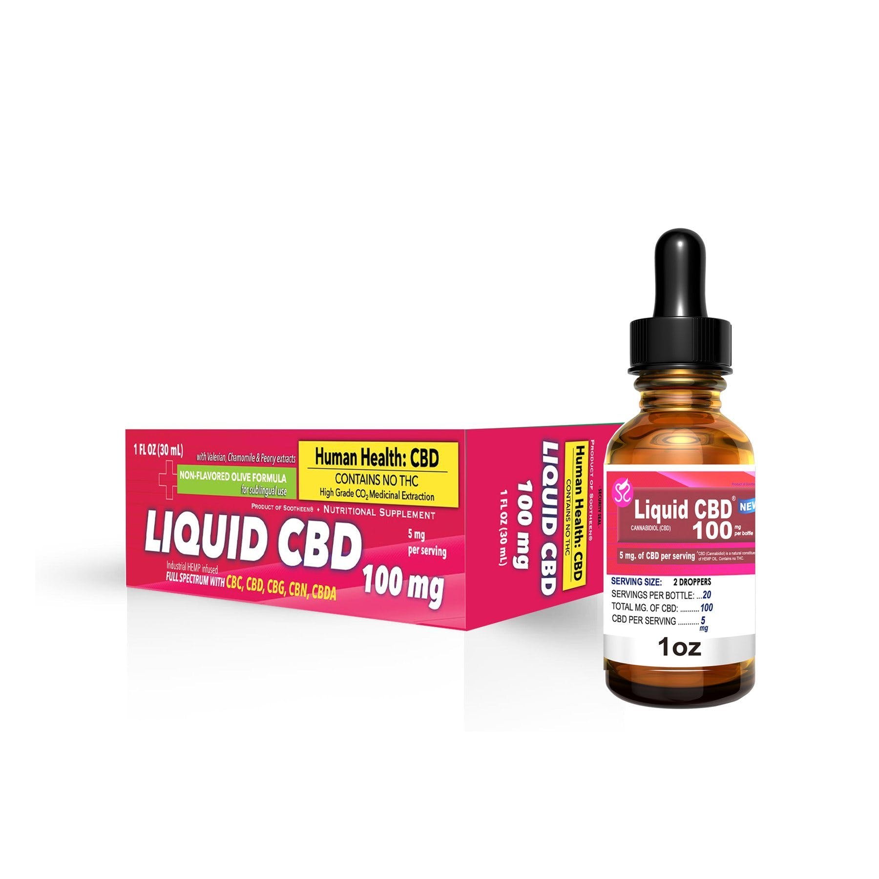 Soothen Liquid CBD 100 mg - 1oz