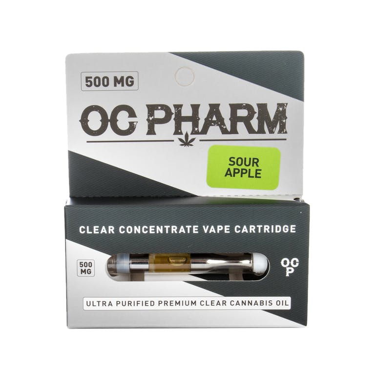 Sour Apple Clear Cartridge, 500mg