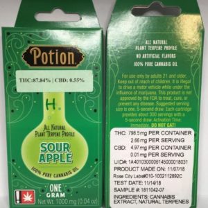 Sour Apple Hybrid Vape Cartridge | Potion