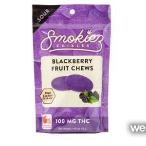 Sour Blackberry Fruit Chews 10pk - Smokiez