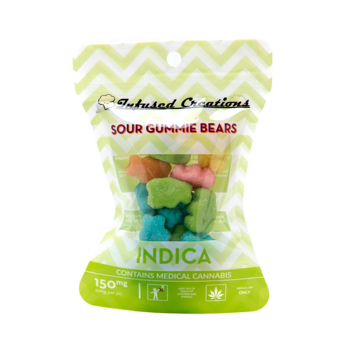 Sour Gummi Bears Indica, 150mg