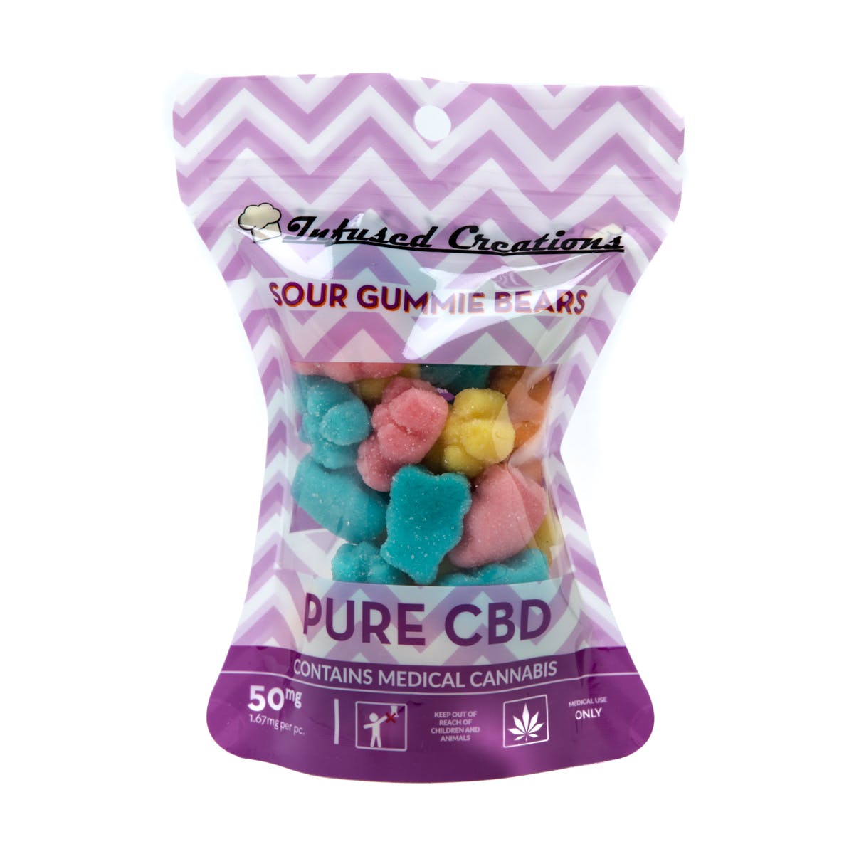 Sour Gummi Bears Pure CBD, 50mg