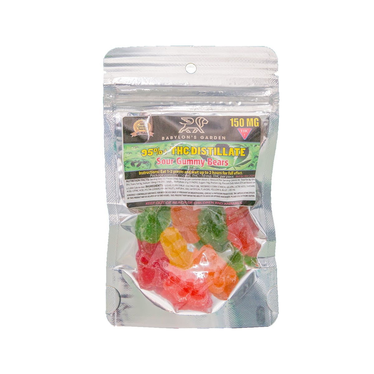 Sour Gummy Bears - 150mg