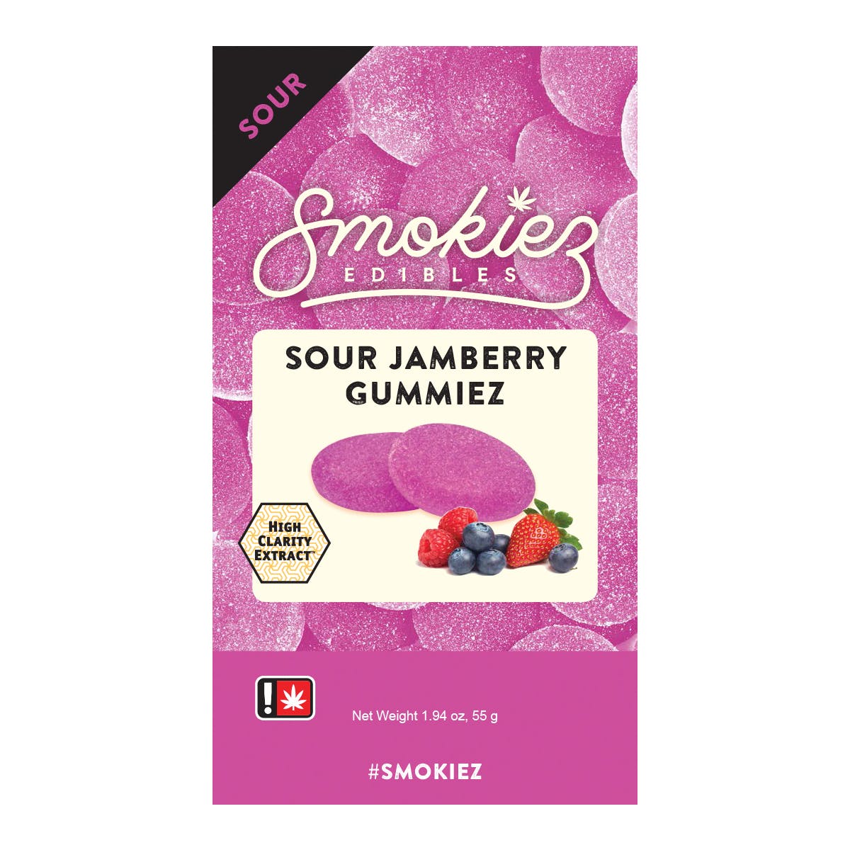 Sour Jamberry Gummiez, 50 mg