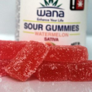 Sour Watermelon (S) Gummies | 50mg THC | 35.5mg CBD (Wana)