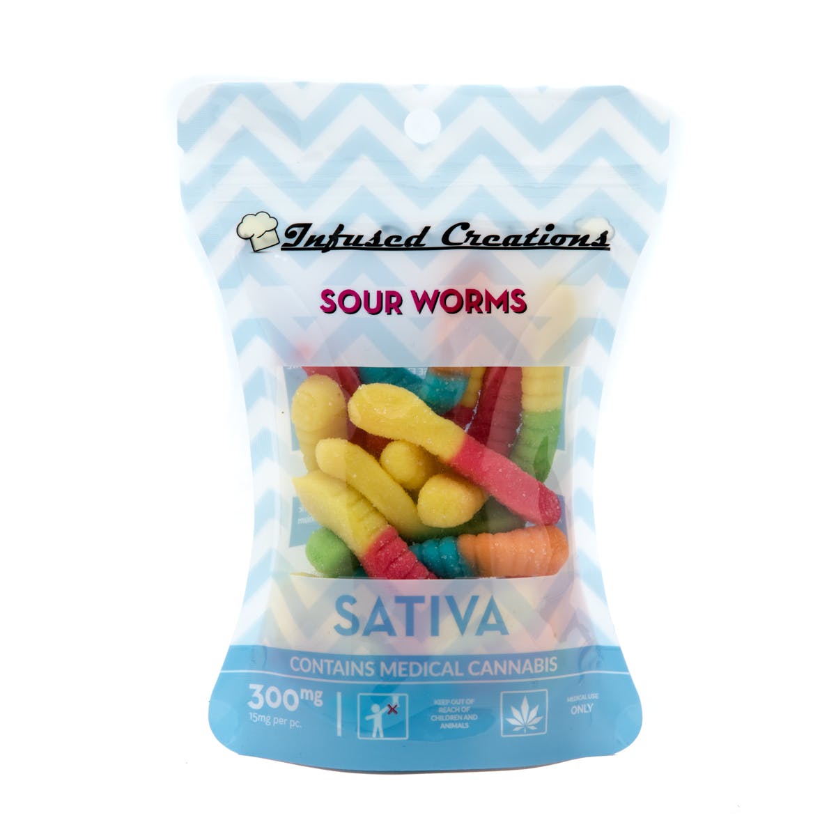 Sour Worms Sativa, 300mg