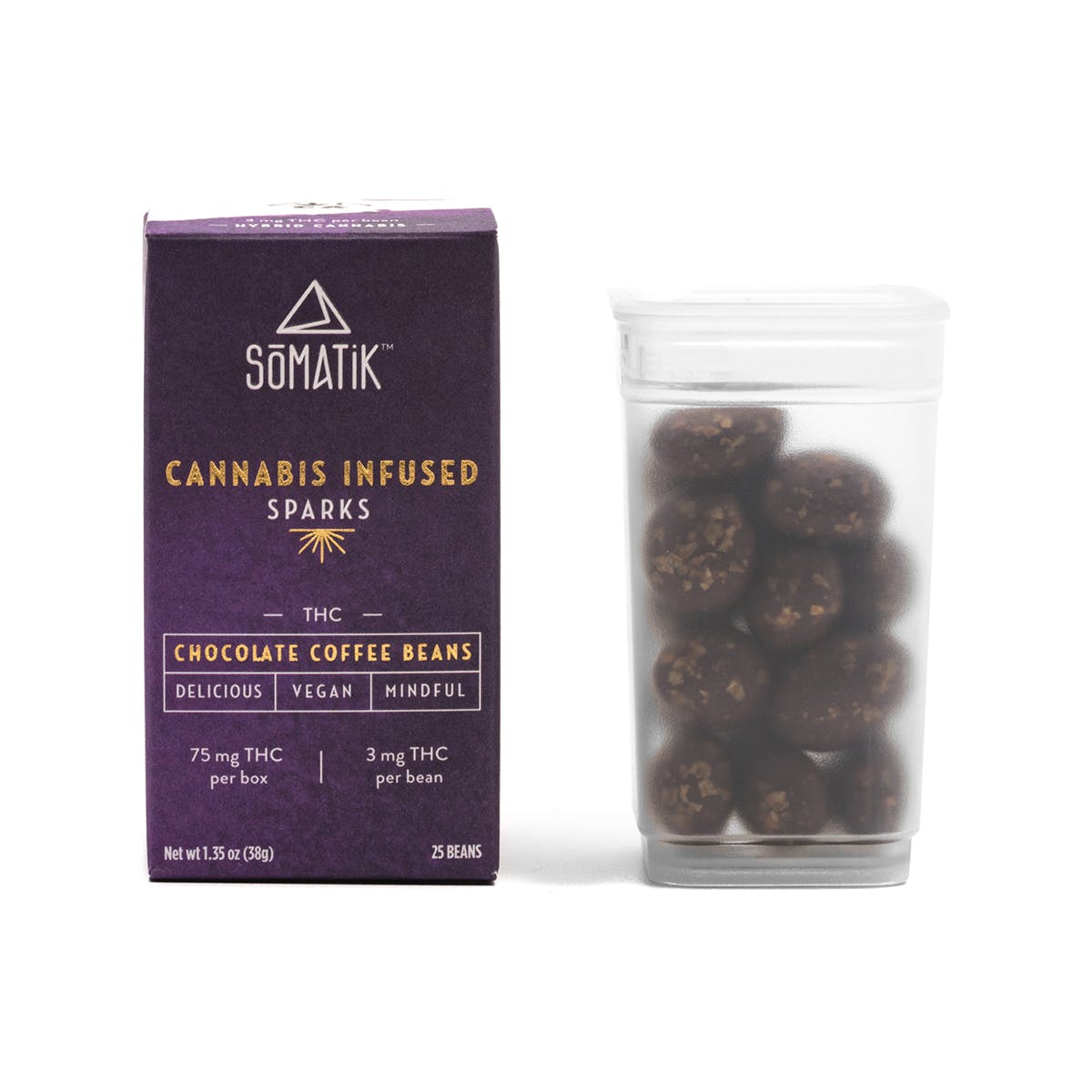 Sparks: Vegan Chocolate Coffee Beans 75mg