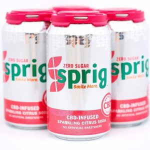 Sprig zero sugar CBD infused sparkling citrus soda