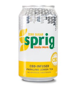 Sprig zero sugar CBD infused sparkling lemon soda