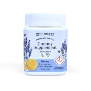 Stillwater Brands Honey Lavender CBD Gummy Supplements, 100mg CBD/5mg THC