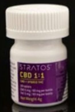 Stratos 1:1 mg Tablets - CBD + Hybrid THC