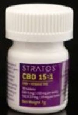 Stratos 15:1 mg Tablets - CBD + Hybrid THC