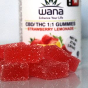 Strawberry Lemonade 1:1 Gummies | 49.2mg THC | 50mg CBD (Wana)