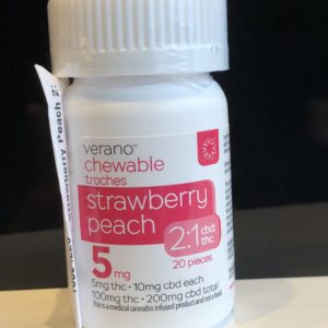 Strawberry Peach Chewable Troches 2:1 by Verano